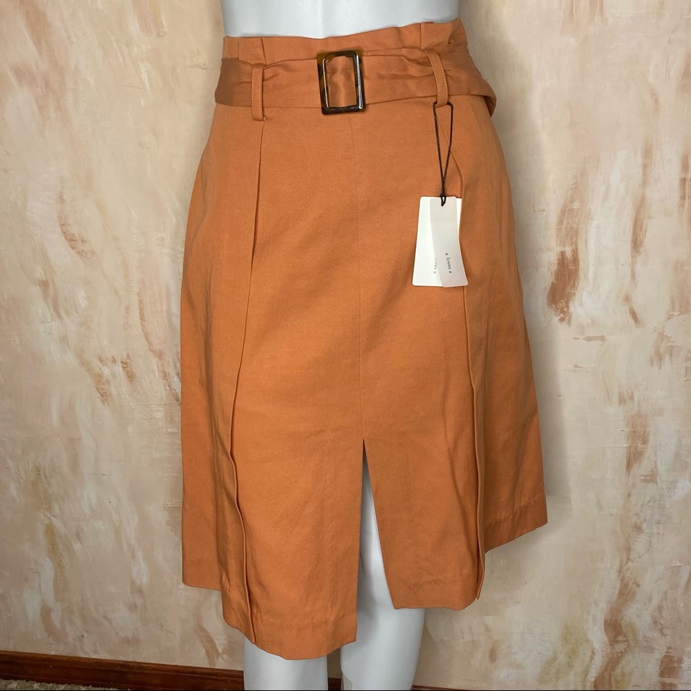 A Loves A Pleated Terracotta Skirt Size 6